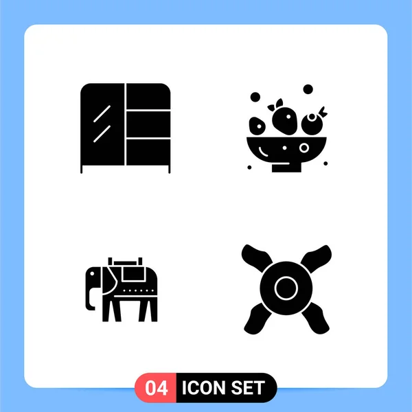 Conjunto Iconos Creativos Universales Simplemente Vector Ilustraciones Para Aplicaciones Web — Archivo Imágenes Vectoriales