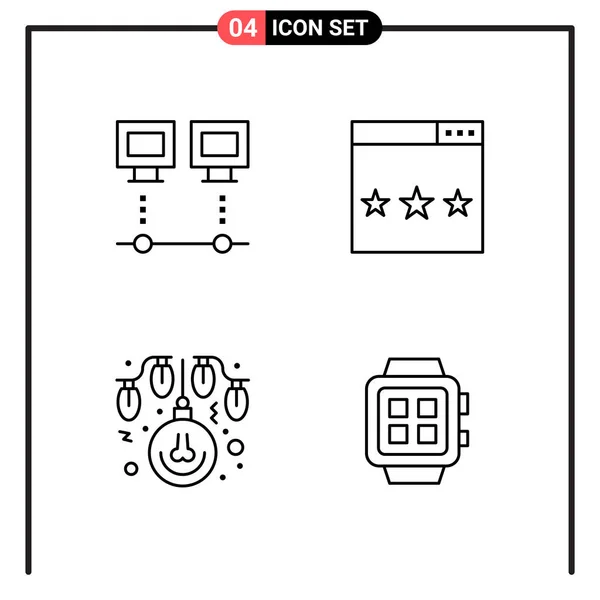 Conjunto Iconos Creativos Universales Simplemente Vector Ilustraciones Para Aplicaciones Web — Archivo Imágenes Vectoriales