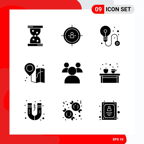 Conjunto Iconos Creativos Universales Simplemente Vector Ilustraciones Para Aplicaciones Web — Vector de stock