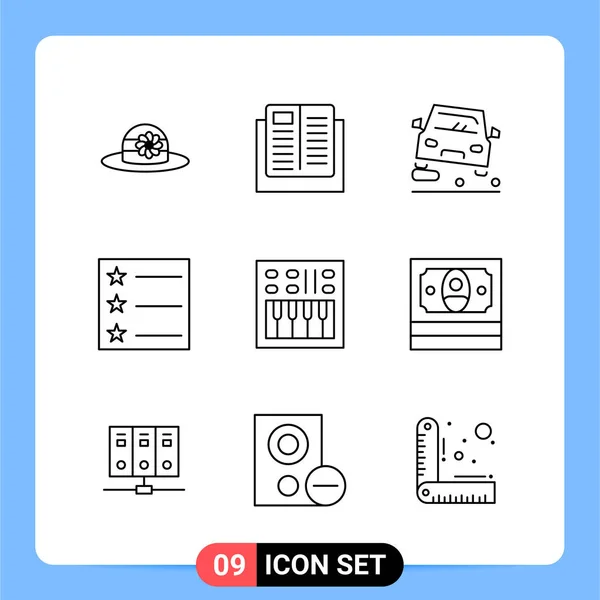 Conjunto Iconos Creativos Universales Simplemente Vector Ilustraciones Para Aplicaciones Web — Vector de stock