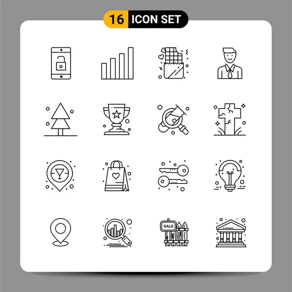 Conjunto Iconos Creativos Universales Simplemente Vector Ilustraciones Para Aplicaciones Web — Vector de stock