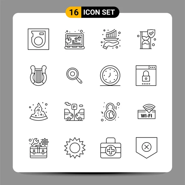 Set Universal Creative Icons Simply Vector Illustrations Web Mobile Apps — Stock Vector