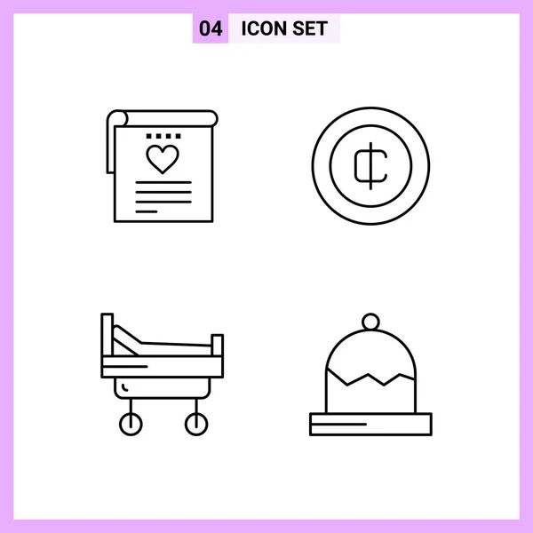 Set Universal Creative Icons Simply Vector Illustrations Web Mobile Apps — Stock Vector