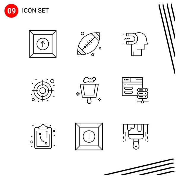 Set Universele Creatieve Iconen Vectorillustratie — Stockvector