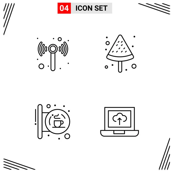 Conjunto Iconos Creativos Universales Simplemente Vector Ilustraciones Para Aplicaciones Web — Vector de stock