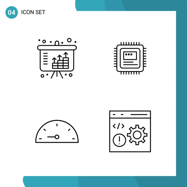 Set Universeller Kreativer Symbole Einfach Vektorillustrationen Für Web Und Mobile — Stockvektor