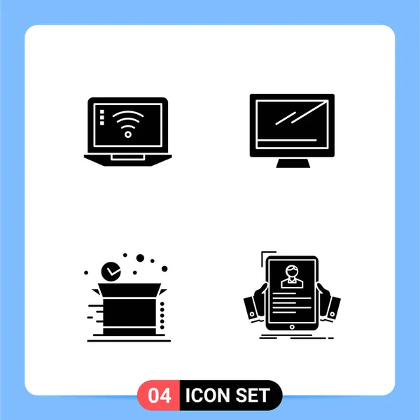 Conjunto Iconos Creativos Universales Simplemente Vector Ilustraciones Para Aplicaciones Web — Archivo Imágenes Vectoriales