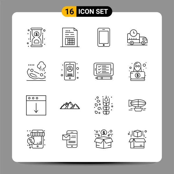 Set Universal Creative Icons Simply Vector Illustrations Web Mobile Apps — Stock Vector