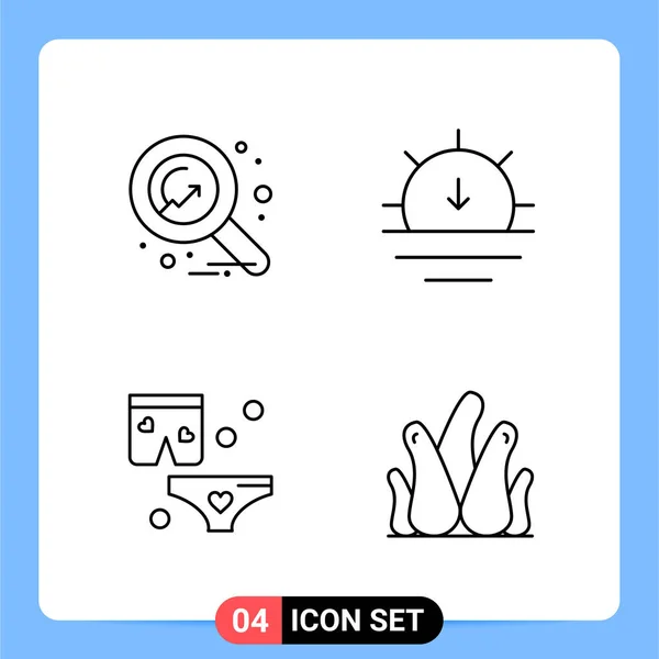 Conjunto Iconos Creativos Universales Simplemente Vector Ilustraciones Para Aplicaciones Web — Vector de stock