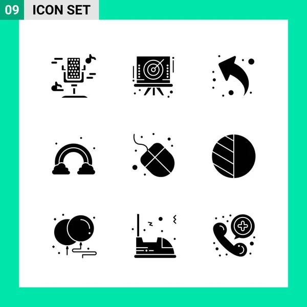 Conjunto Iconos Creativos Universales Simplemente Vector Ilustraciones Para Aplicaciones Web — Vector de stock