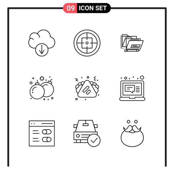 Conjunto Iconos Creativos Universales Simplemente Vector Ilustraciones Para Aplicaciones Web — Archivo Imágenes Vectoriales