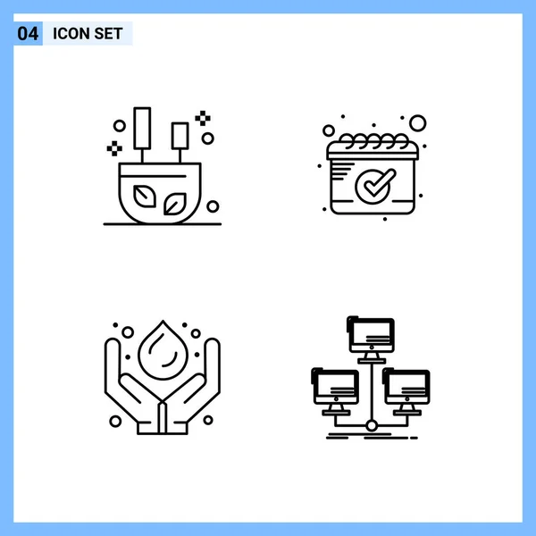 Conjunto Iconos Creativos Universales Simplemente Vector Ilustraciones Para Aplicaciones Web — Vector de stock