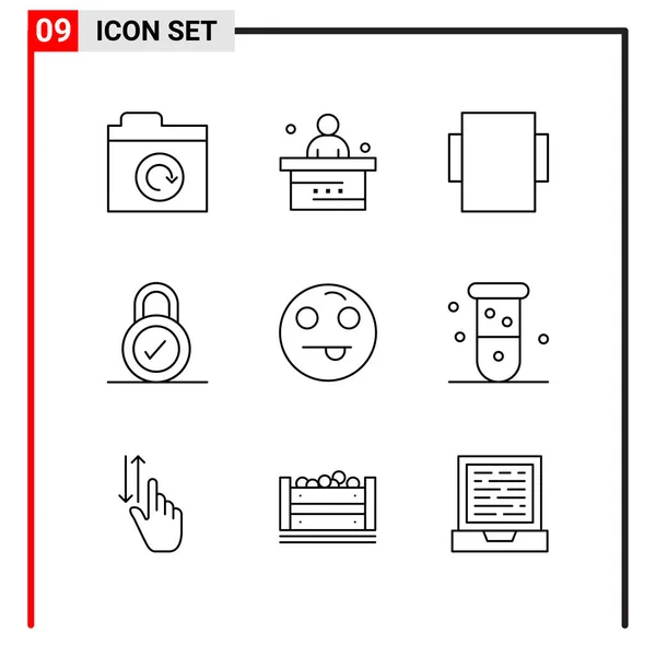 Set Universal Creative Icons Simply Vector Illustrations Web Mobile Apps — Stock Vector