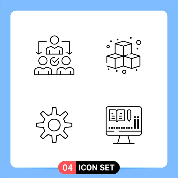 Conjunto Iconos Creativos Universales Simplemente Vector Ilustraciones Para Aplicaciones Web — Archivo Imágenes Vectoriales