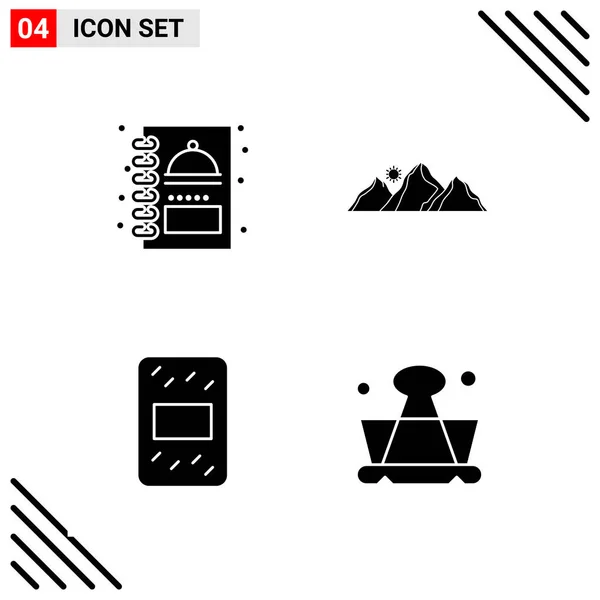 Conjunto Iconos Creativos Universales Simplemente Vector Ilustraciones Para Aplicaciones Web — Vector de stock