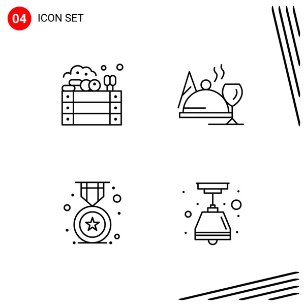 Conjunto Iconos Creativos Universales Simplemente Vector Ilustraciones Para Aplicaciones Web — Vector de stock