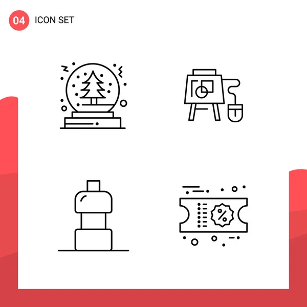 Set Universal Creative Icons Simply Vector Illustrations Web Mobile Apps — Stock Vector