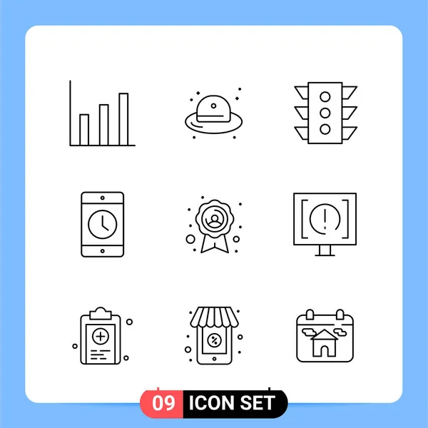 Conjunto Iconos Creativos Universales Simplemente Vector Ilustraciones Para Aplicaciones Web — Vector de stock