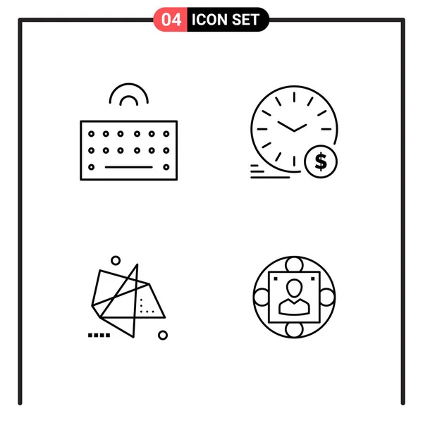 Conjunto Iconos Creativos Universales Simplemente Vector Ilustraciones Para Aplicaciones Web — Vector de stock