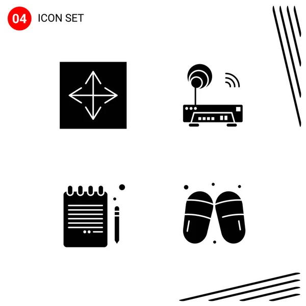 Conjunto Iconos Creativos Universales Simplemente Vector Ilustraciones Para Aplicaciones Web — Archivo Imágenes Vectoriales