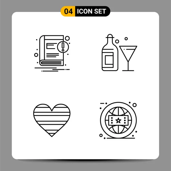 Conjunto Iconos Creativos Universales Simplemente Vector Ilustraciones Para Aplicaciones Web — Archivo Imágenes Vectoriales