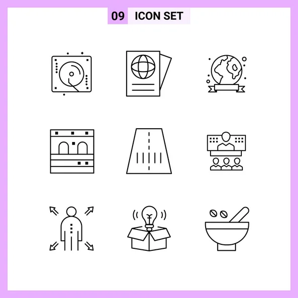 Conjunto Iconos Creativos Universales Simplemente Vector Ilustraciones Para Aplicaciones Web — Vector de stock