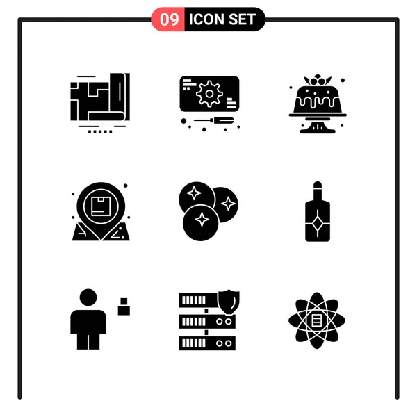 Conjunto Iconos Creativos Universales Simplemente Vector Ilustraciones Para Aplicaciones Web — Archivo Imágenes Vectoriales