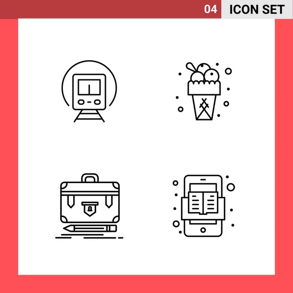 Set Universal Creative Icons Simply Vector Illustrations Web Mobile Apps — Stock Vector