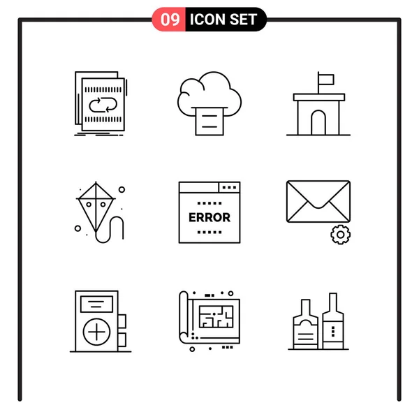 Conjunto Iconos Creativos Universales Simplemente Vector Ilustraciones Para Aplicaciones Web — Vector de stock