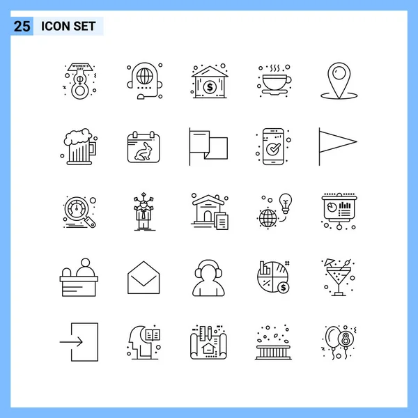 Set Universal Creative Icons Simply Vector Illustrations Web Mobile Apps — Stock Vector