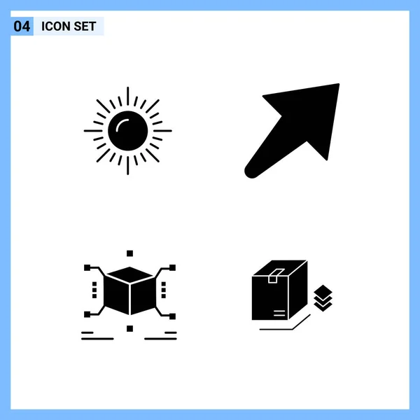 Conjunto Iconos Creativos Universales Simplemente Vector Ilustraciones Para Aplicaciones Web — Vector de stock