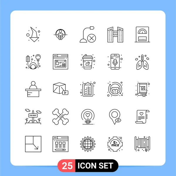 Set of 25 Universal Business Icons Vector — Stockový vektor