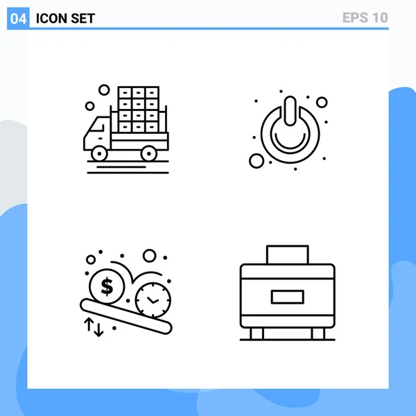 Set Universal Creative Icons Simply Vector Illustrations Web Mobile Apps — Stock Vector