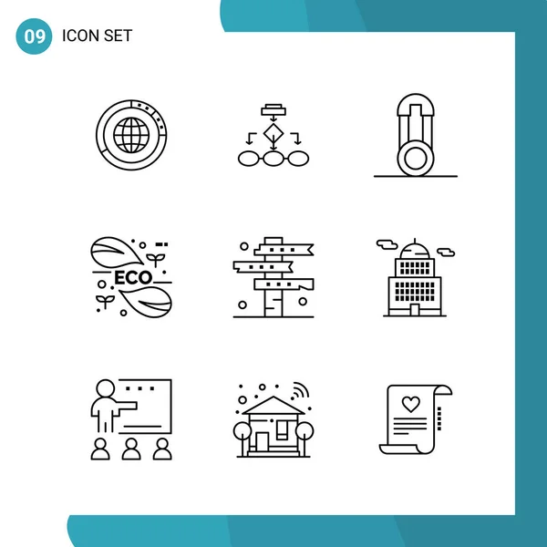 Set Universal Creative Icons Simply Vector Illustrations Web Mobile Apps — Stock Vector