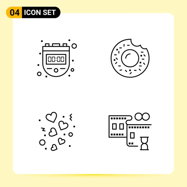 Conjunto Iconos Creativos Universales Simplemente Vector Ilustraciones Para Aplicaciones Web — Archivo Imágenes Vectoriales