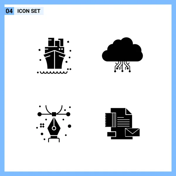 Set Universal Creative Icons Simply Vector Illustrations Web Mobile Apps — Stock Vector