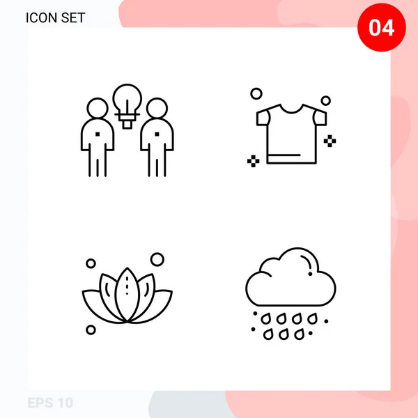 Conjunto Iconos Creativos Universales Simplemente Vector Ilustraciones Para Aplicaciones Web — Archivo Imágenes Vectoriales