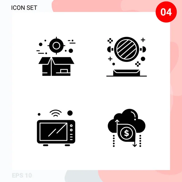 Conjunto Iconos Creativos Universales Simplemente Vector Ilustraciones Para Aplicaciones Web — Archivo Imágenes Vectoriales