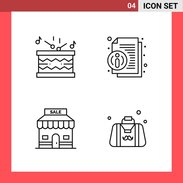 Set Universal Creative Icons Simply Vector Illustrations Web Mobile Apps — Stock Vector