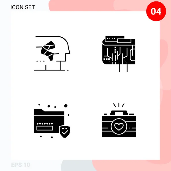 Conjunto Iconos Creativos Universales Simplemente Vector Ilustraciones Para Aplicaciones Web — Vector de stock