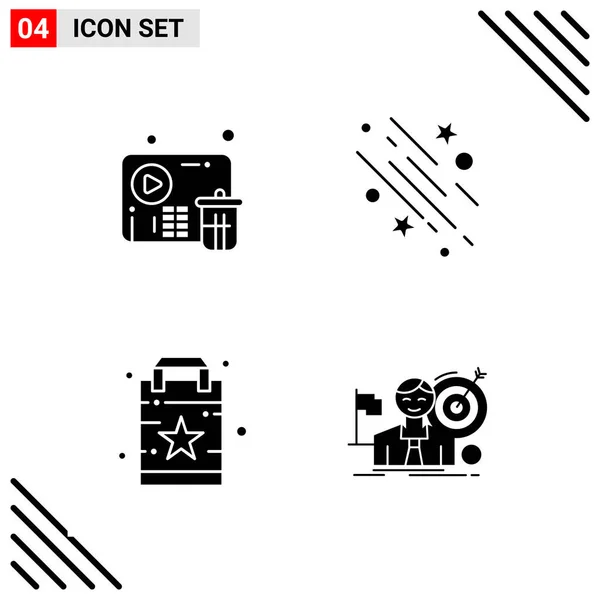 Conjunto Iconos Creativos Universales Simplemente Vector Ilustraciones Para Aplicaciones Web — Archivo Imágenes Vectoriales