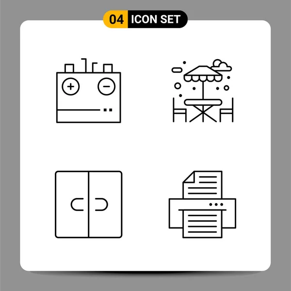 Conjunto Iconos Creativos Universales Simplemente Vector Ilustraciones Para Aplicaciones Web — Vector de stock