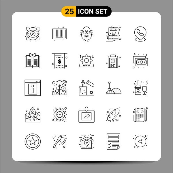 Set Universal Creative Icons Simply Vector Illustrations Web Mobile Apps — Stock Vector