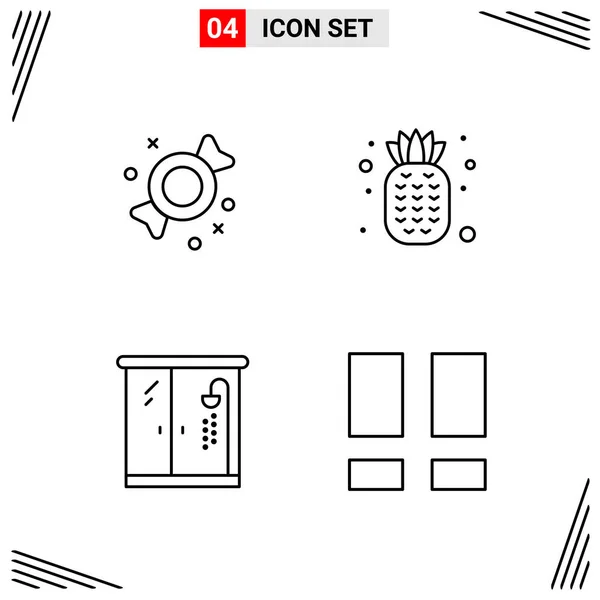 Set Universal Creative Icons Simply Vector Illustrations Web Mobile Apps — Stock Vector