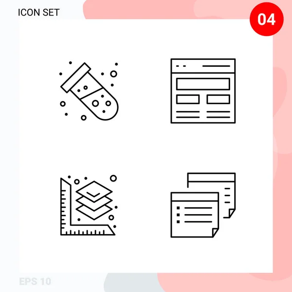 Conjunto Iconos Creativos Universales Simplemente Vector Ilustraciones Para Aplicaciones Web — Vector de stock