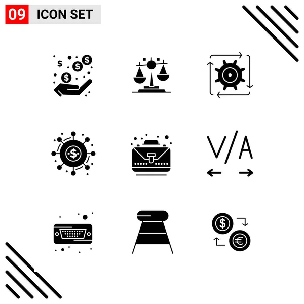 Conjunto Iconos Creativos Universales Simplemente Vector Ilustraciones Para Aplicaciones Web — Vector de stock