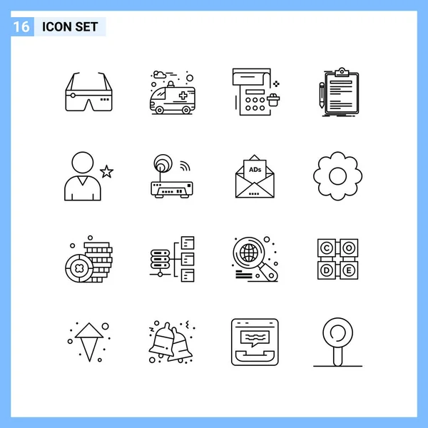 Conjunto Iconos Creativos Universales Simplemente Vector Ilustraciones Para Aplicaciones Web — Vector de stock