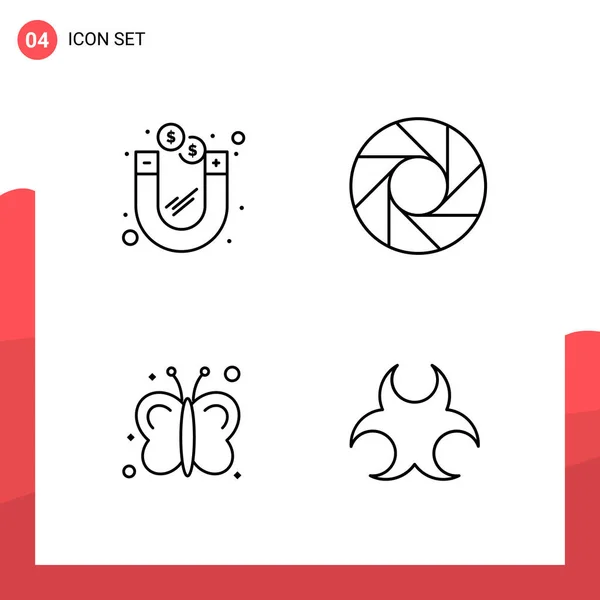 Conjunto Iconos Creativos Universales Simplemente Vector Ilustraciones Para Aplicaciones Web — Vector de stock