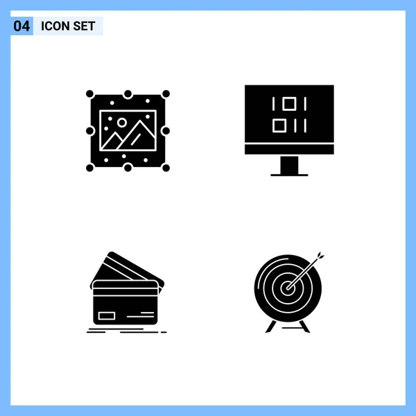 Conjunto Iconos Creativos Universales Simplemente Vector Ilustraciones Para Aplicaciones Web — Vector de stock