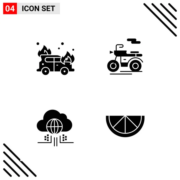 Conjunto Iconos Creativos Universales Ilustración Vectorial — Vector de stock